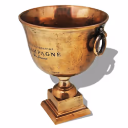 vidaXL Trophy Cup Champagne Wine Bottle Beverage Cooler Dinner Copper Brown - Additional view 3