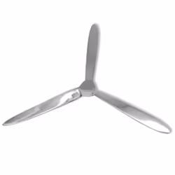 vidaXL Wall-Mounted Propeller Display Home Room Ornament Aluminium Silver 70 cm