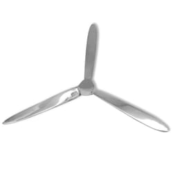 vidaXL Wall-Mounted Propeller Display Home Room Ornament Aluminium Silver 70 cm