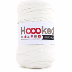 Hoooked RibbonXL, Super bulky, Super bulky, White, Cotton, 120 m, Off White Shades