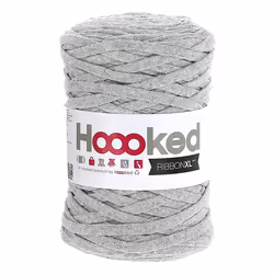 Hoooked RibbonXL, Super bulky, Super bulky, Grey, Cotton, 120 m, Grey Shades