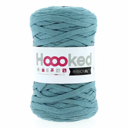 Hoooked RibbonXL, Super bulky, Super bulky, Turquoise, Cotton, 120 m, Turquoise Agua Shades