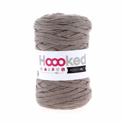 Hoooked RibbonXL, Super bulky, Super bulky, Taupe, Cotton, 120 m, Taupe Shades