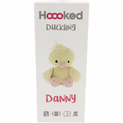 Hoooked Amigurumi DIY Kit W/Eco Barbante Yarn-Duckling Danny Yellow & Peach PAK131