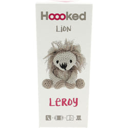 Hoooked Amigurumi DIY Kit W/Eco Barbante Yarn-Lion Leroy Beige & Taupe PAK132