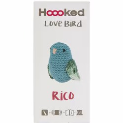Hoooked Amigurumi DIY Kit W/Eco Barbante Yarn-Love Bird Turquoise PAK122