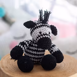 Hoooked Crochet Kit - Zizi the Zebra - 100% Recycled Yarn - Amigurumi Craft Gift
