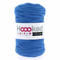 Hoooked RibbonXL, Super bulky, Super bulky, Blue, Cotton, 120 m, Mid Blue Shades