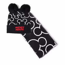 Mickey Mouse Silhouette Beanie & Scarf Gift Set