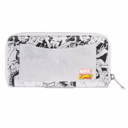 Marvel Comics Purse Classic Logo all over Print new Official Grey Zip Around