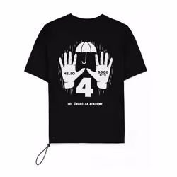 UNIVERSAL Umbrella Academy Hello Goodbye Number 4 T-Shirt, Unisex (TS814643UBA) - Large