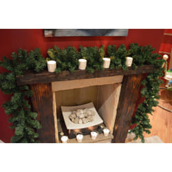 270cm (9ft) x 25cm Imperial Pine Christmas Garland Decoration Plain Green