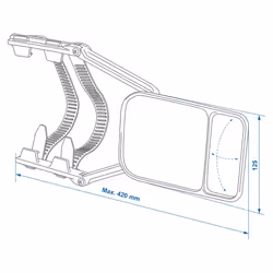 ProPlus Towing Mirror DUO Caravan Mirror Car Mirror Extension Mirror Black