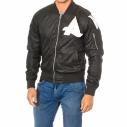 Chaqueta Bomber Con Forro De Red Interior D01610 Para Hombre - green, XS