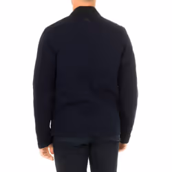 Chaqueta Overshirt Cuello ElÃ¡stico Y Forro Interior D02440 Para Hombre - blue, XS