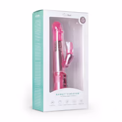 EasyToys Rabbit Vibrator Rotating Realistic Dildo Silicone Vibrator Sex Toy Pink