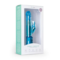 EasyToys Rabbit Vibrator Rotating Realistic Dildo Silicone Vibrator Sex Toy Blue