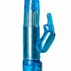 EasyToys Rabbit Vibrator Rotating Realistic Dildo Silicone Vibrator Sex Toy Blue