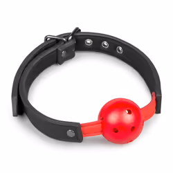 EasyToys Fetish Collection Ball Gag With PVC Ball - Red, Ball gag, Red, Metal, Polyurethane (PU), Polyvinyl chloride (PVC), C ...