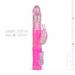 EasyToys Rabbit Vibrator Rotating Realistic Dildo Vibrator Silicone Sex Toy