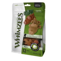 Whimzees Natural Dental Sticks Chew Treats, Alligator - Medium 12 Pack