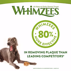 Whimzees Natural Dental Dog Treats, Value Box Mixed Shapes, Large, 14 Pieces