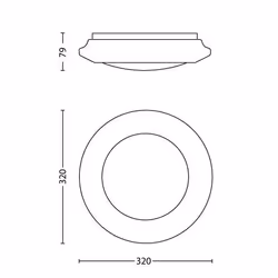 Philips myLiving Cinnabar Ceiling Light 17 W