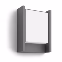 Philips myGarden Arbour Wall Light 6W, Outdoor wall lighting, Black, Aluminium, IP44, Garden, II