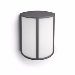 Philips myGarden Stock Wall Light 5.5W, Outdoor wall lighting, Anthracite, White, Aluminium, IP44, II, Surfaced