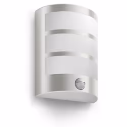Philips myGarden Python Wall Light 5.5W, Outdoor wall lighting, Stainless steel, White, Stainless steel, IP44, II, Surfaced