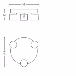 Philips WarmGlow LED Star Ceiling/Wall Spotlight 3x 16.5W