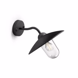 Philips myGarden Wall light 0164330PN, Outdoor wall lighting, Black, Aluminium, Synthetics, IP44, I, Surfaced