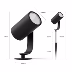 Philips Hue White and colour ambience Lily Outdoor spot light - Additional view 7