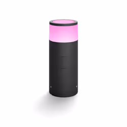 Philips Hue White and colour ambience Calla Outdoor pedestal, Smart pedestal/post lighting, Black, LED, Aluminium, Non-change ...