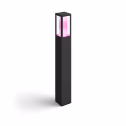Philips Hue White and colour ambience 1743230P7, Smart pedestal/post lighting, Black, LED, Glass, Metal, Non-changeable bulb( ...