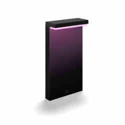 Philips Hue White and colour ambience Nyro Outdoor pedestal, Smart pedestal/post lighting, Black, LED, Metal, Non-changeable  ...