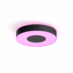Philips Hue White and colour ambience Infuse medium ceiling lamp, Smart ceiling light, Bluetooth, Black, LED, Metal, Non-chan ...