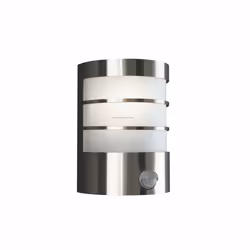 Philips myGarden Calgary Wall Light 60W E27 No-bulb, Outdoor wall lighting, Stainless steel, Glass, IP44, Garden, Patio, II