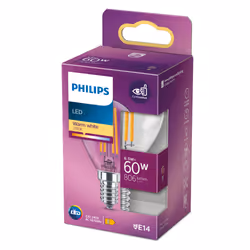 Philips Filament Candle Clear 60W P45 E14