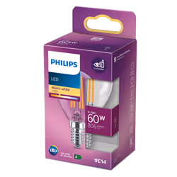 Philips Filament Candle Clear 60W P45 E14