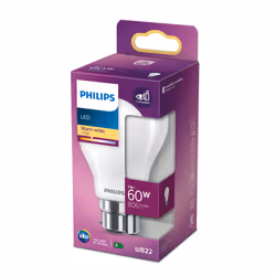 Philips Filament Bulb Frosted 60W A60 B22