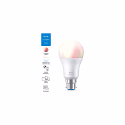 WiZ Colour[B22 Bayonet Cap] Smart Connected WiFi Light Bulb. 60W Colour and White Light, App Control for Home Indoor Lighting, Livingroom, Bedroom.,