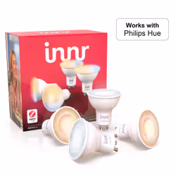 Innr Lighting Smart Spot Comfort GU10 4‐pack, Smart bulb, ZigBee, White, Plastic, GU10, Cool white, Warm white