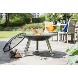 RedFire Fire Bowl Chicago Black Steel 75cm Outdoor Patio Fireplace Stove 85013
