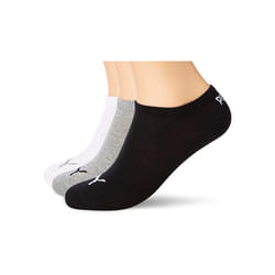 3 Pack Puma Unisex Sneaker Sports Sock Denim Blue 2 1/2-5 - Grey/White/Black, 9
