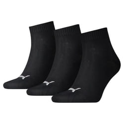 Puma Quarter Training Socks (3 Pairs) Black UK Size 12-14