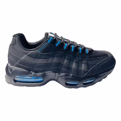 Men's Comfy Air Cushioned Sports Lace Up Trainers - UK 6 / EU 40 / US 7, Black / Blue