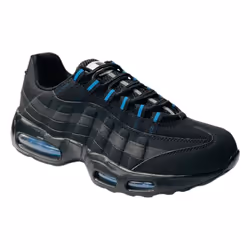 Men's Comfy Air Cushioned Sports Lace Up Trainers - UK 7 / EU 41 / US 8, Black / Blue