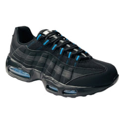 Men's Comfy Air Cushioned Sports Lace Up Trainers - UK 7 / EU 41 / US 8, Black / Blue