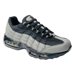 Men's Comfy Air Cushioned Sports Lace Up Trainers - UK 6 / EU 40 / US 7, Grey / Black